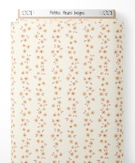 Tissu - Petites fleurs beiges