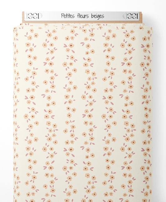 Tissu - Petites fleurs beiges