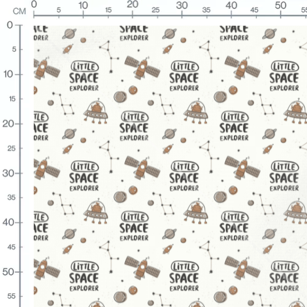 Tissu - Éléphants et nuages sur bleu