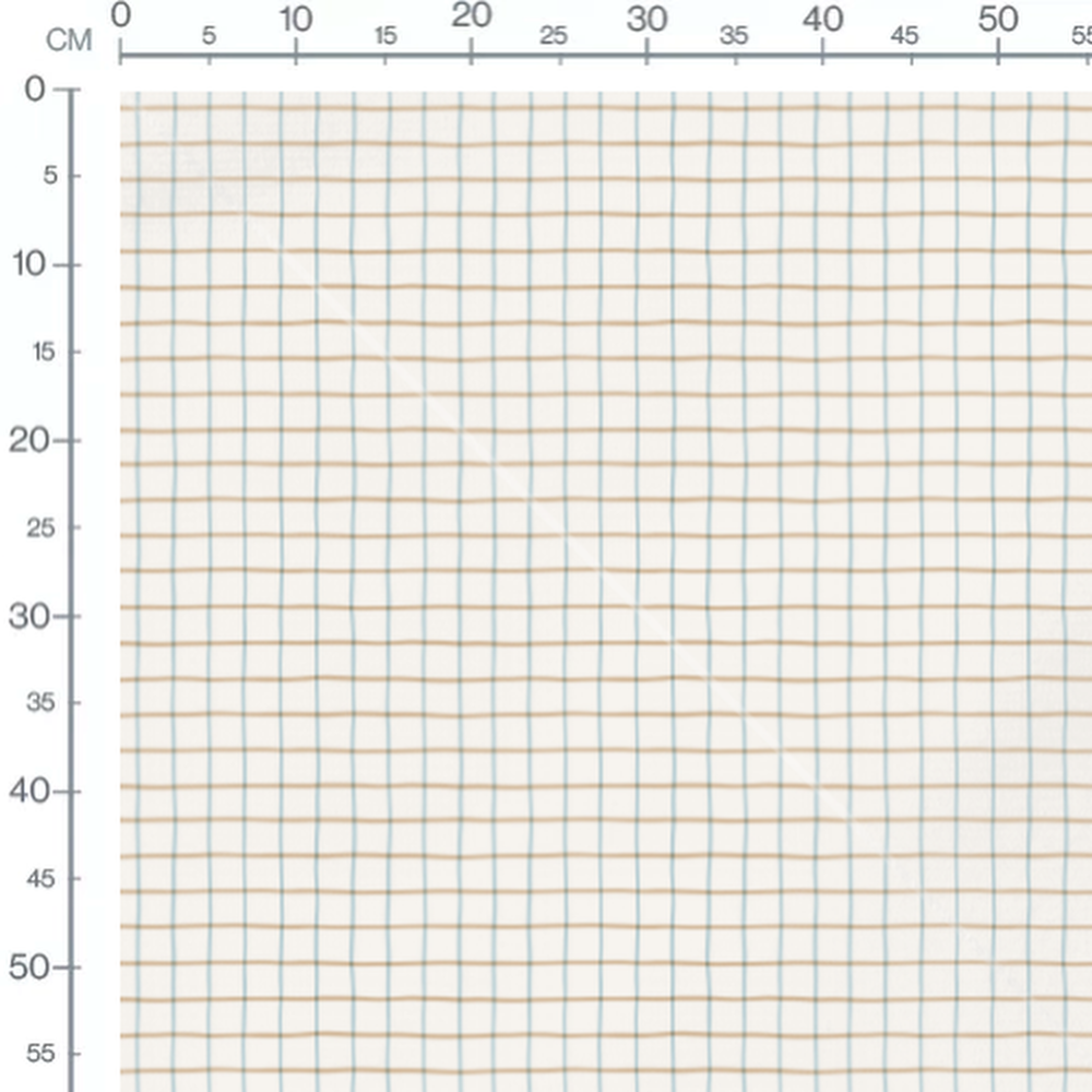 Tissu - Carreaux bleus et beiges