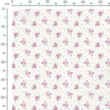 Tissu - Fleurs roses et feuilles vertes 6