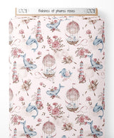 Tissu - Baleines et phares roses