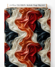 Tissu - Étoffe Abstraite Rouge Bleu