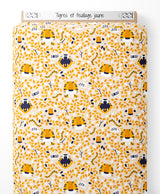 Tissu - Tigres et feuillage jaune