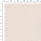 Tissu - Pois blancs sur beige motifs