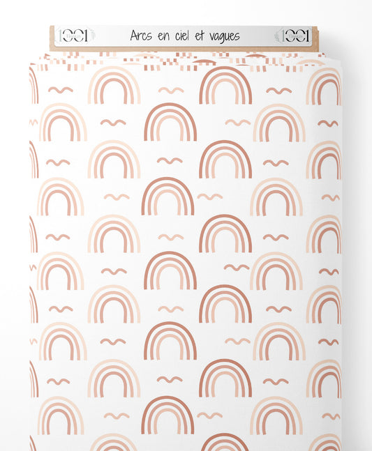 Tissu - Arcs-en-ciel et vagues