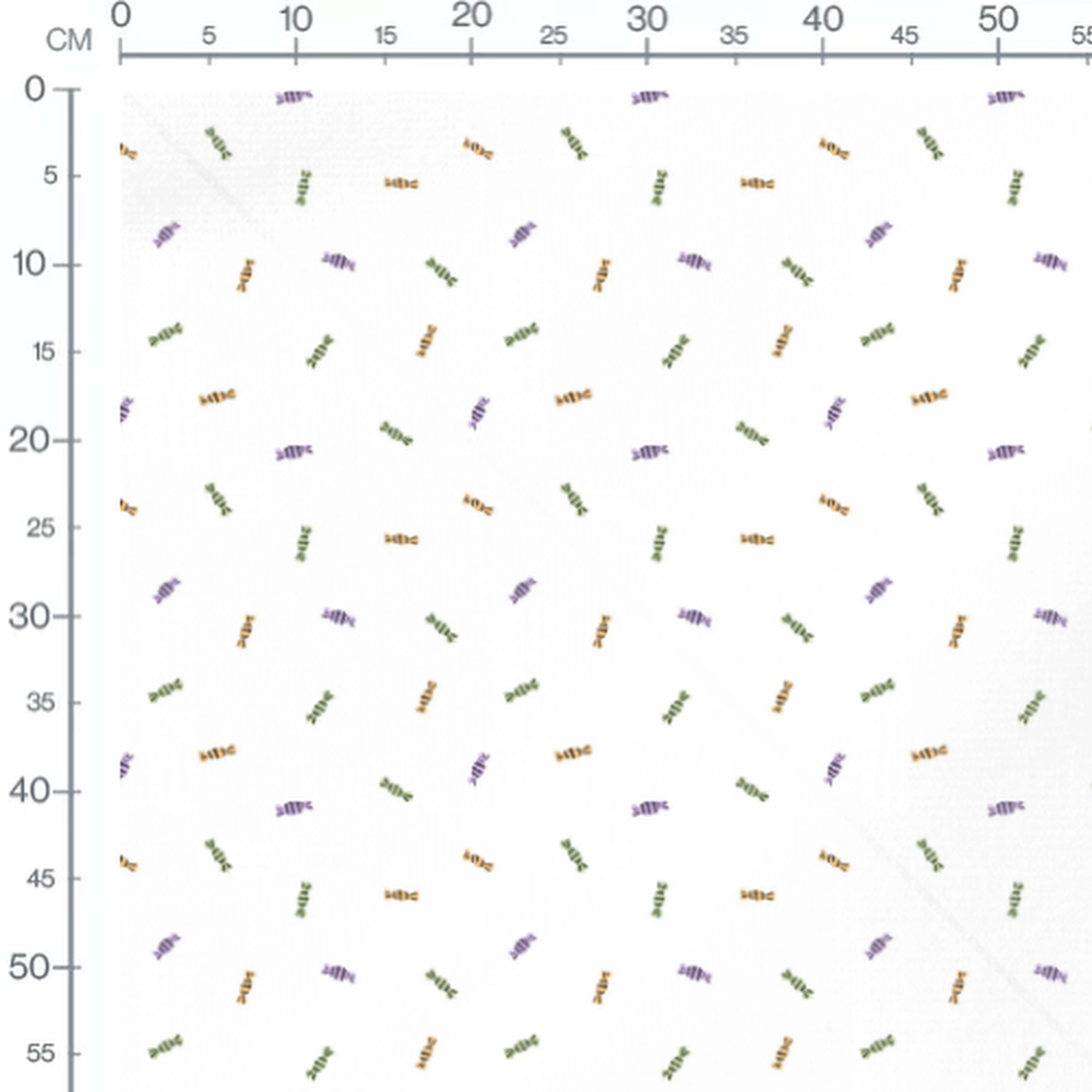 Tissu - Bonbons rayés multicolores