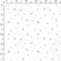 Tissu - Feuilles et points discrets