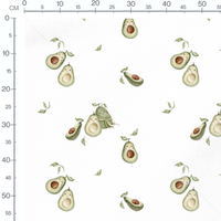 Tissu - Avocats et petites feuilles