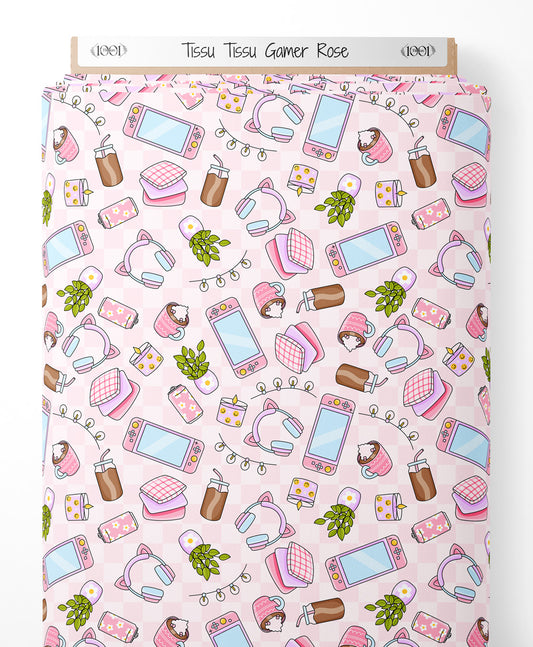 Tissu - Tissu Gamer Rose