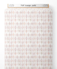 Tissu - Motif losanges pastel