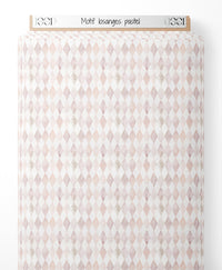 Tissu - Motif losanges pastel