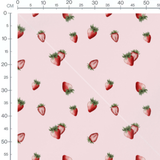 Tissu - Souris et marguerites roses