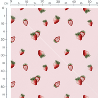 Tissu - Souris et marguerites roses