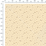 Tissu - Fleurs beige et brunes naturelles