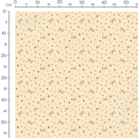 Tissu - Fleurs beige et brunes naturelles