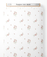 Tissu - Bourgeons roses délicats