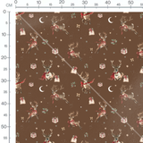 Tissu - Montgolfières et lions mignons