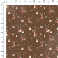 Tissu - Montgolfières et lions mignons