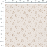 Tissu - Roses beiges et feuilles claires