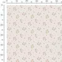 Tissu - Roses beiges et feuilles claires