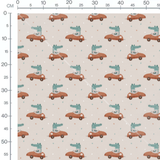 Tissu - Crocodiles sur fond beige