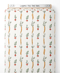 Tissu - Légumes frais sur fond blanc