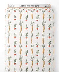 Tissu - Légumes frais sur fond blanc