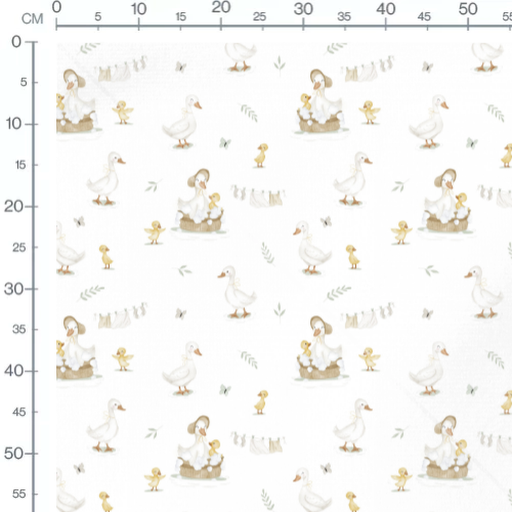 Tissu - Canards et canetons adorables
