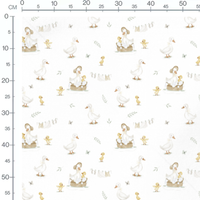 Tissu - Canards et canetons adorables