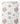 Tissu - Fleurs roses sur rayures bleues