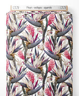 Tissu - Fleurs exotiques aquarelle