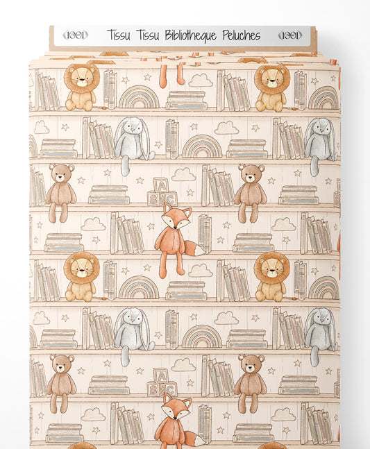 Tissu - Tissu Bibliotheque Peluches