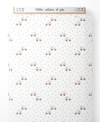 Tissu - Petites voitures et pois