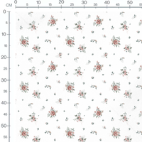 Tissu - Fleurs roses sur fond blanc 6