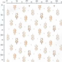 Tissu - Lunes et branches dorées