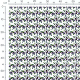 Tissu - Olives noires et feuilles vertes