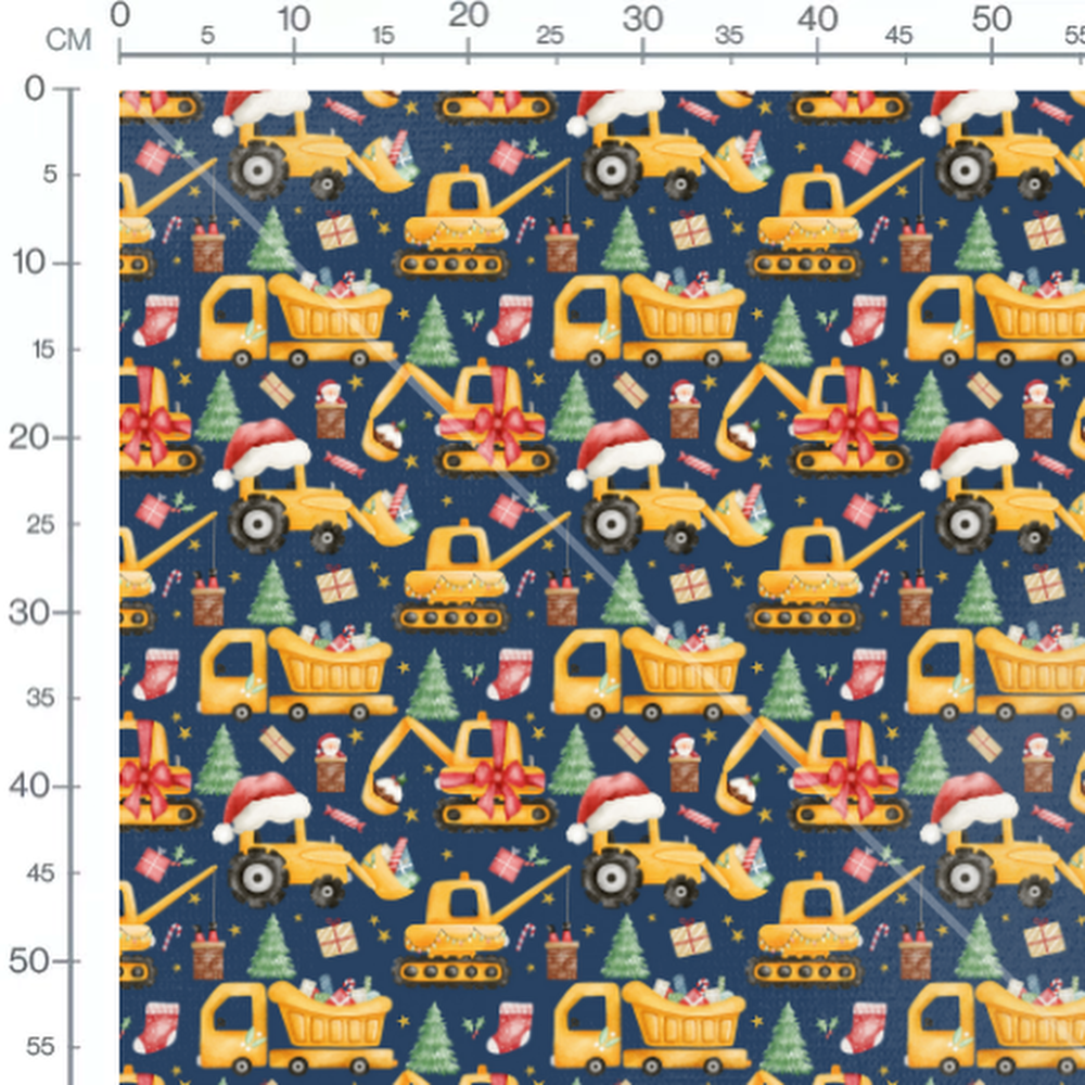 Tissu - Engins de chantier festifs