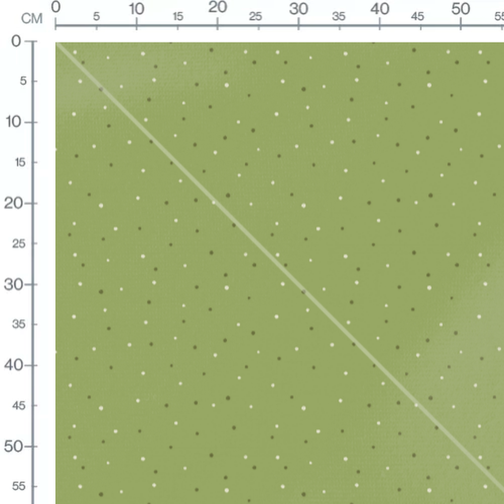 Tissu - Pois verts et blancs