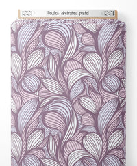 Tissu - Feuilles abstraites pastel