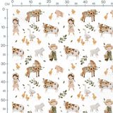 Tissu - Animaux et enfants de ferme