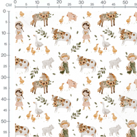 Tissu - Animaux et enfants de ferme