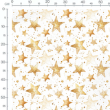 Tissu - Étoiles dorées aquarelle