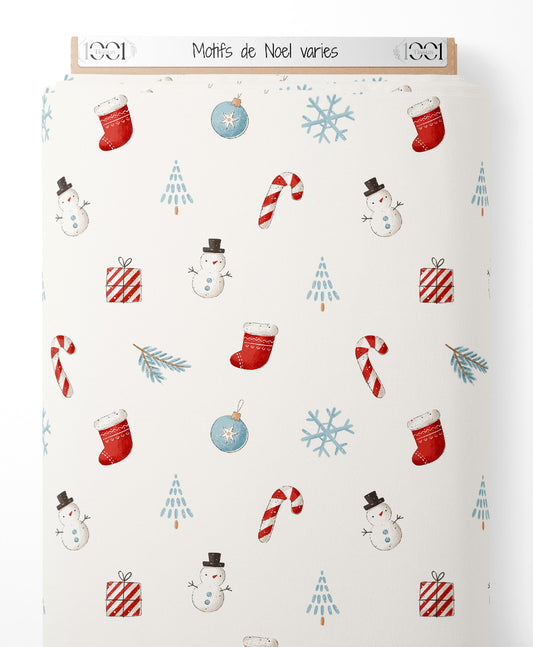 Tissu - Motifs de Noël variés