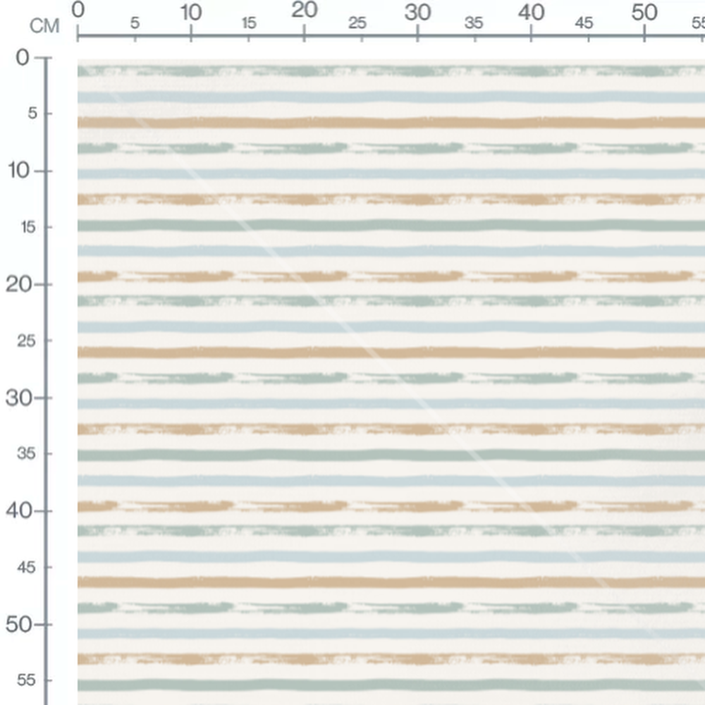 Tissu - Rayures bleues et vertes
