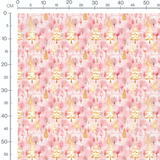 Tissu - foret rose or