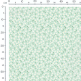 Tissu - Fleurs blanches et points blancs