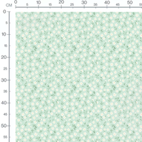 Tissu - Fleurs blanches et points blancs