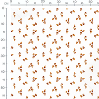 Tissu - Beignets chocolat et miettes 2