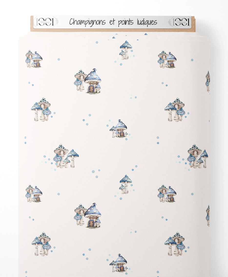 Tissu - Champignons et points ludiques